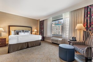 Premium bedding, down comforters, in-room safe, desk