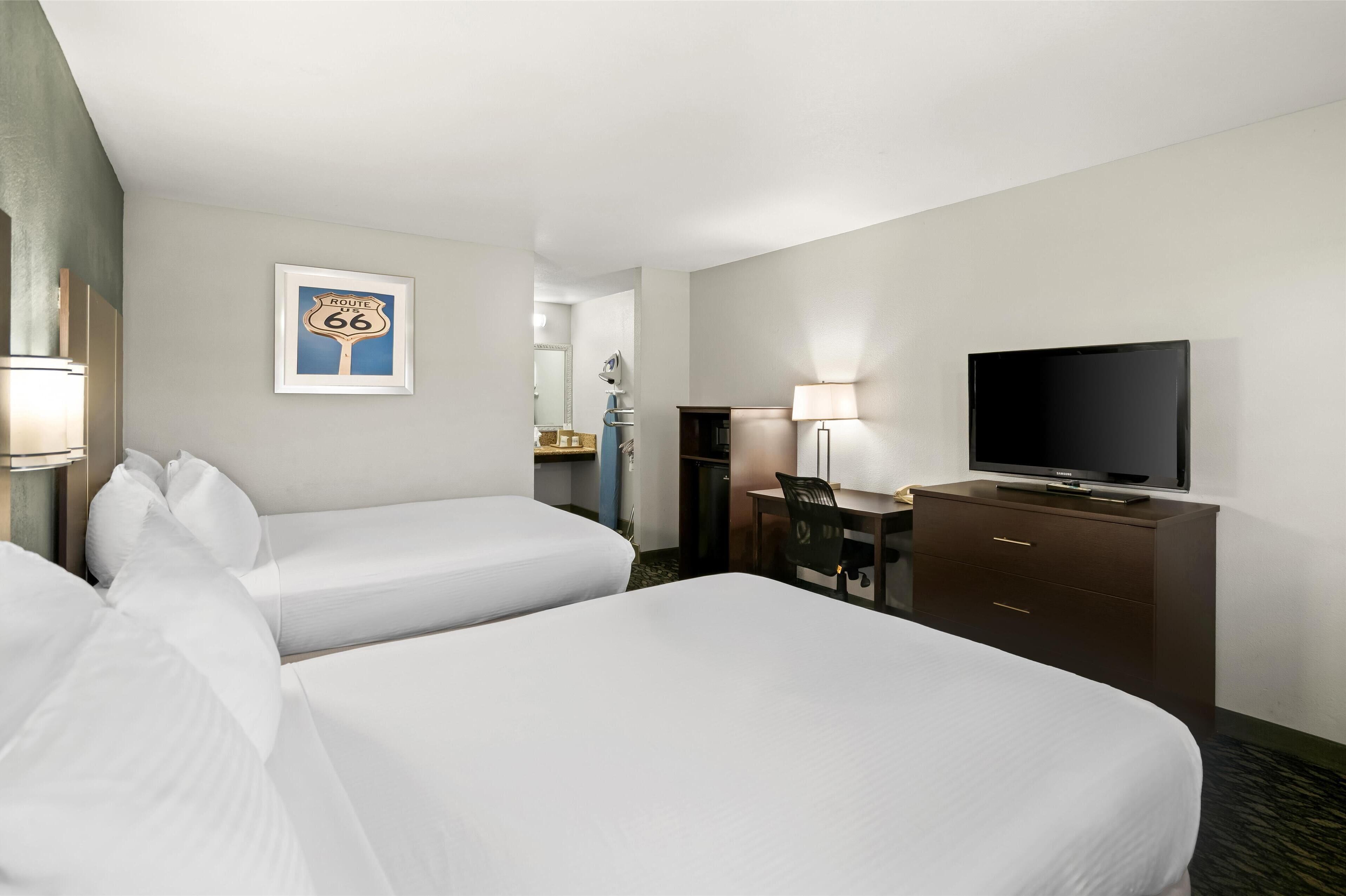 standard room, 2 queen beds, accessible, non smoking | pillow-top beds, desk, iron/ironing board, free wifi