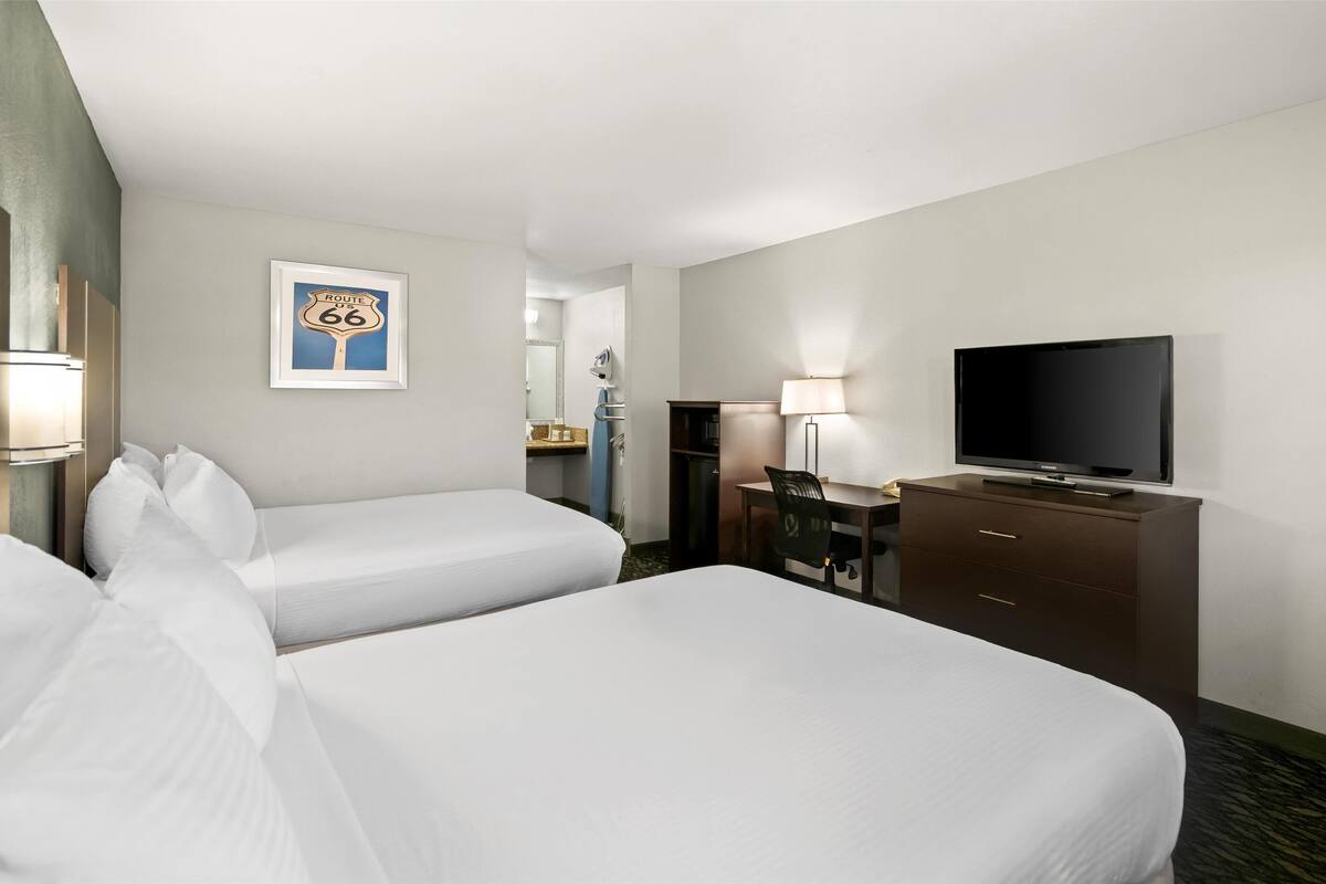 standard room, 2 queen beds, accessible, non smoking | pillow-top beds, desk, iron/ironing board, free wifi