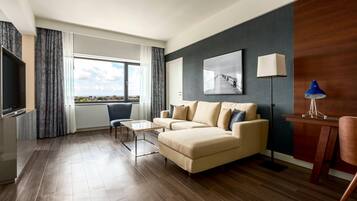 32-inch flat-screen TV with satellite channels, TV