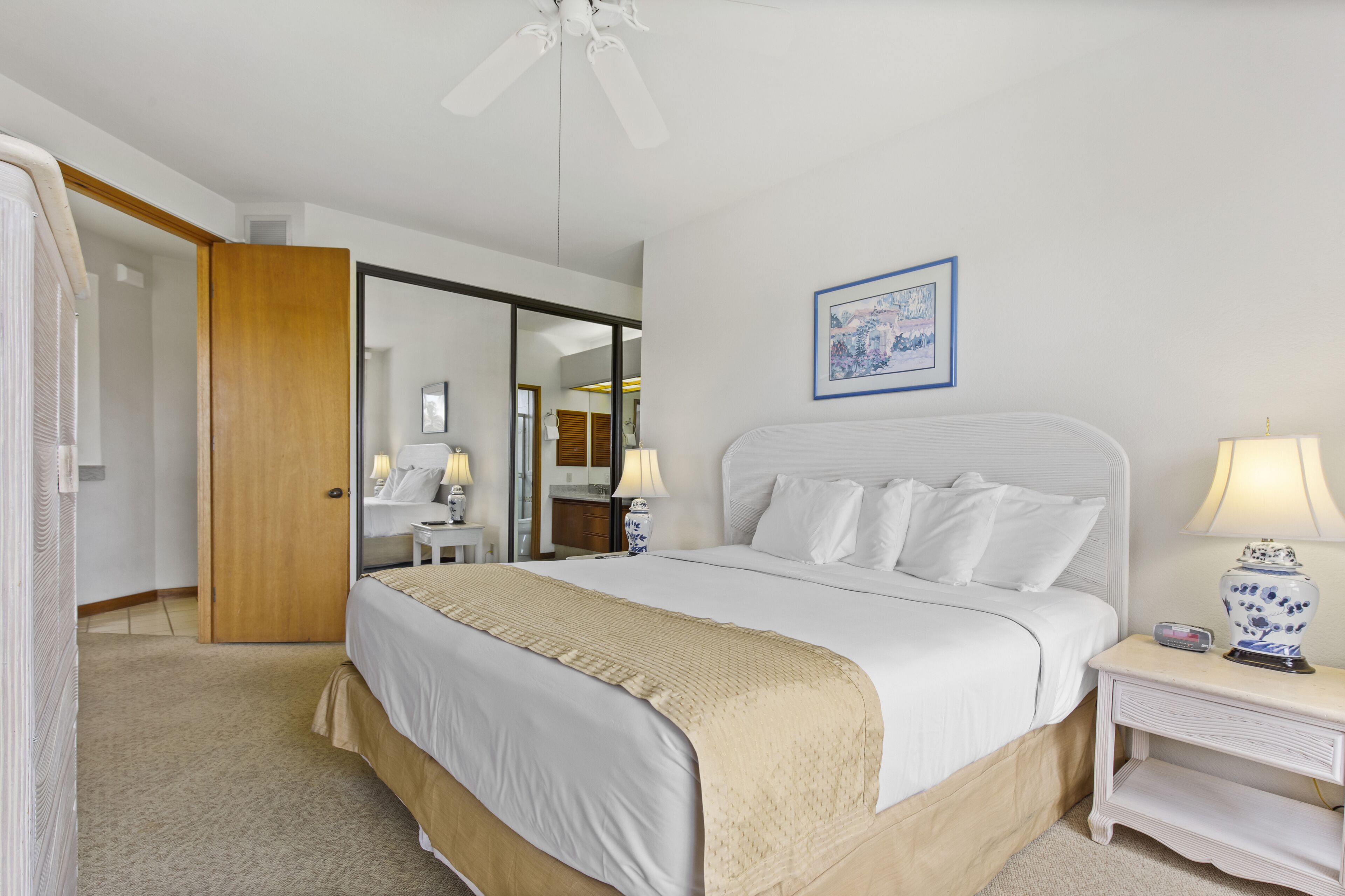 Individually decorated, individually furnished, iron/ironing board