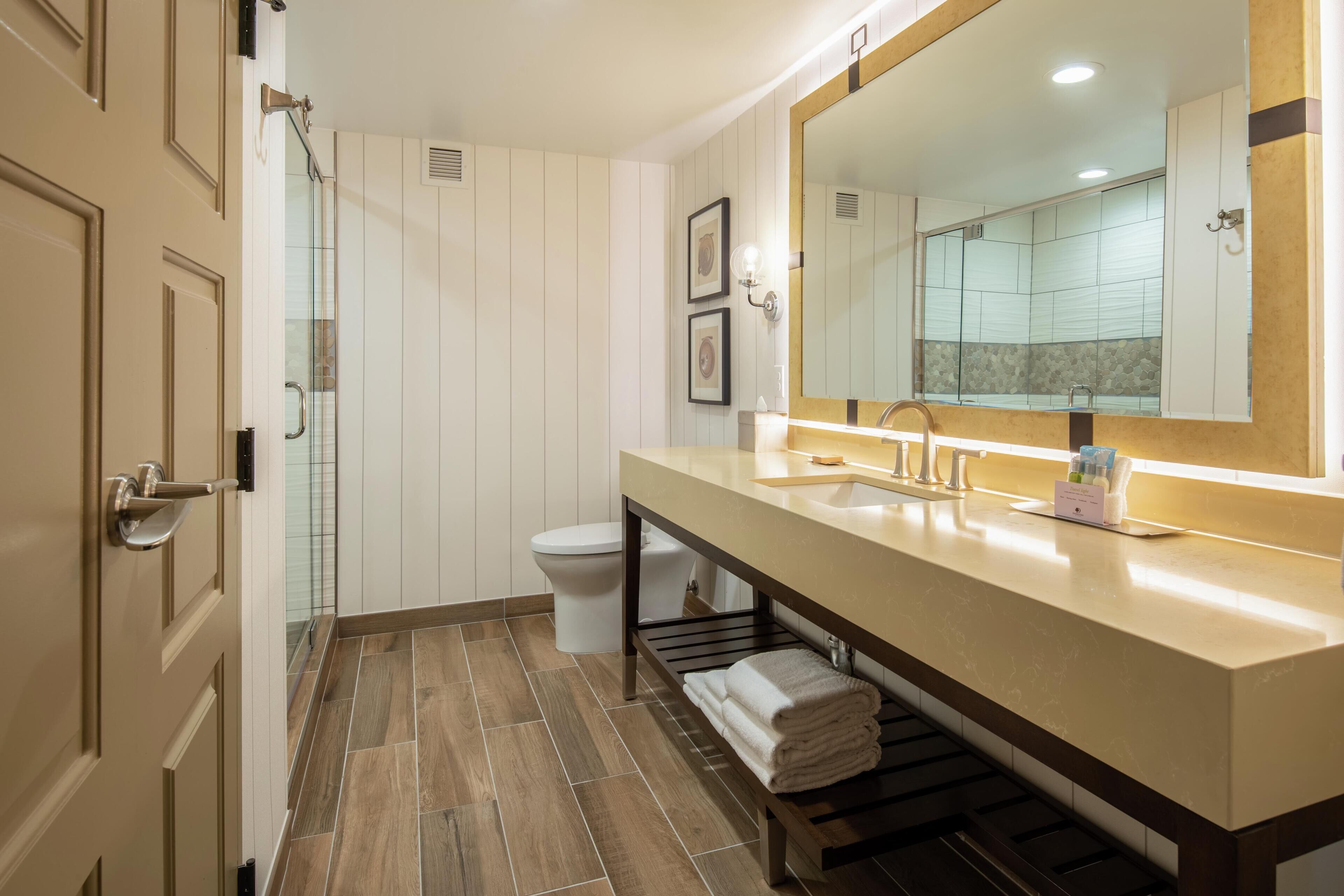 Free toiletries, hair dryer, towels