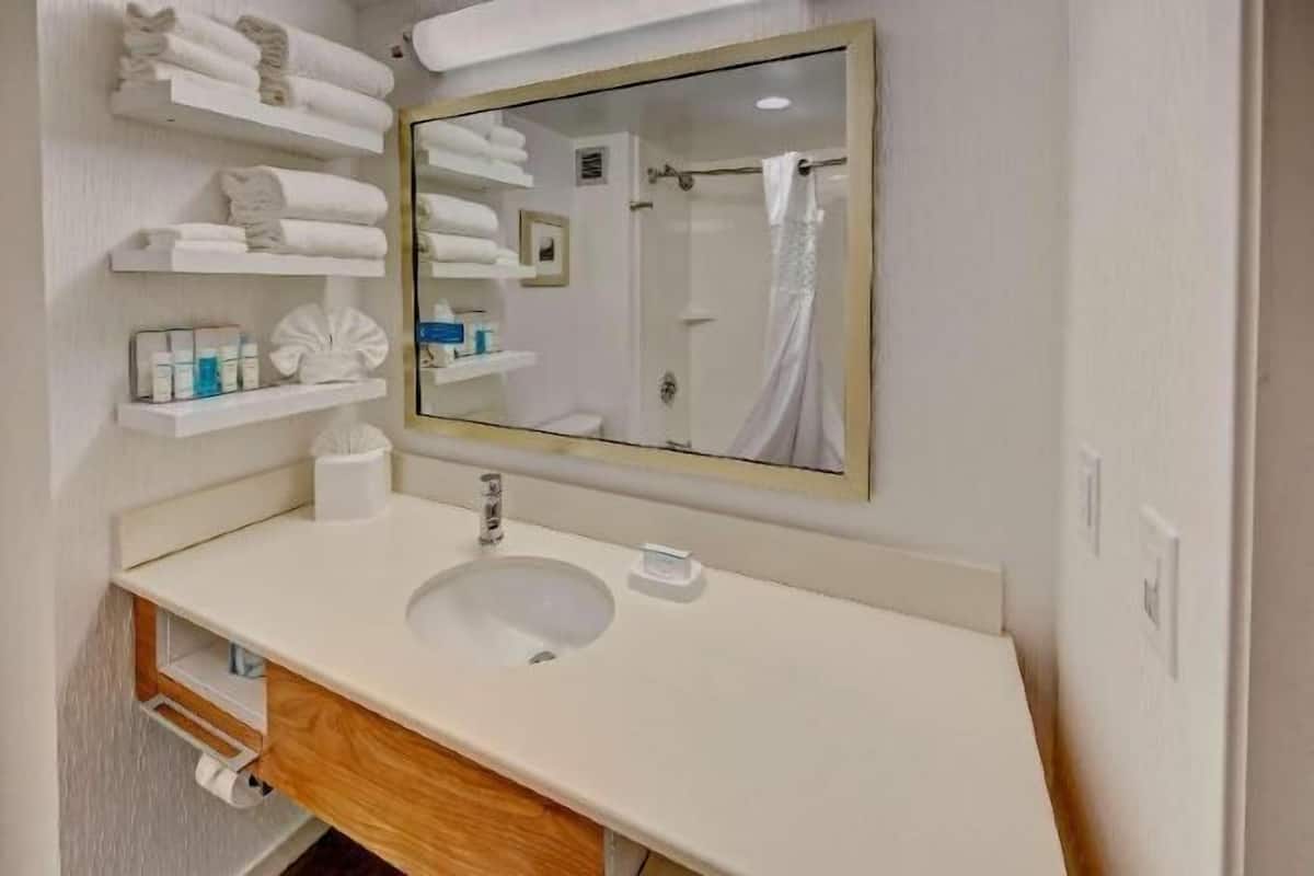 Free toiletries, hair dryer, towels, soap