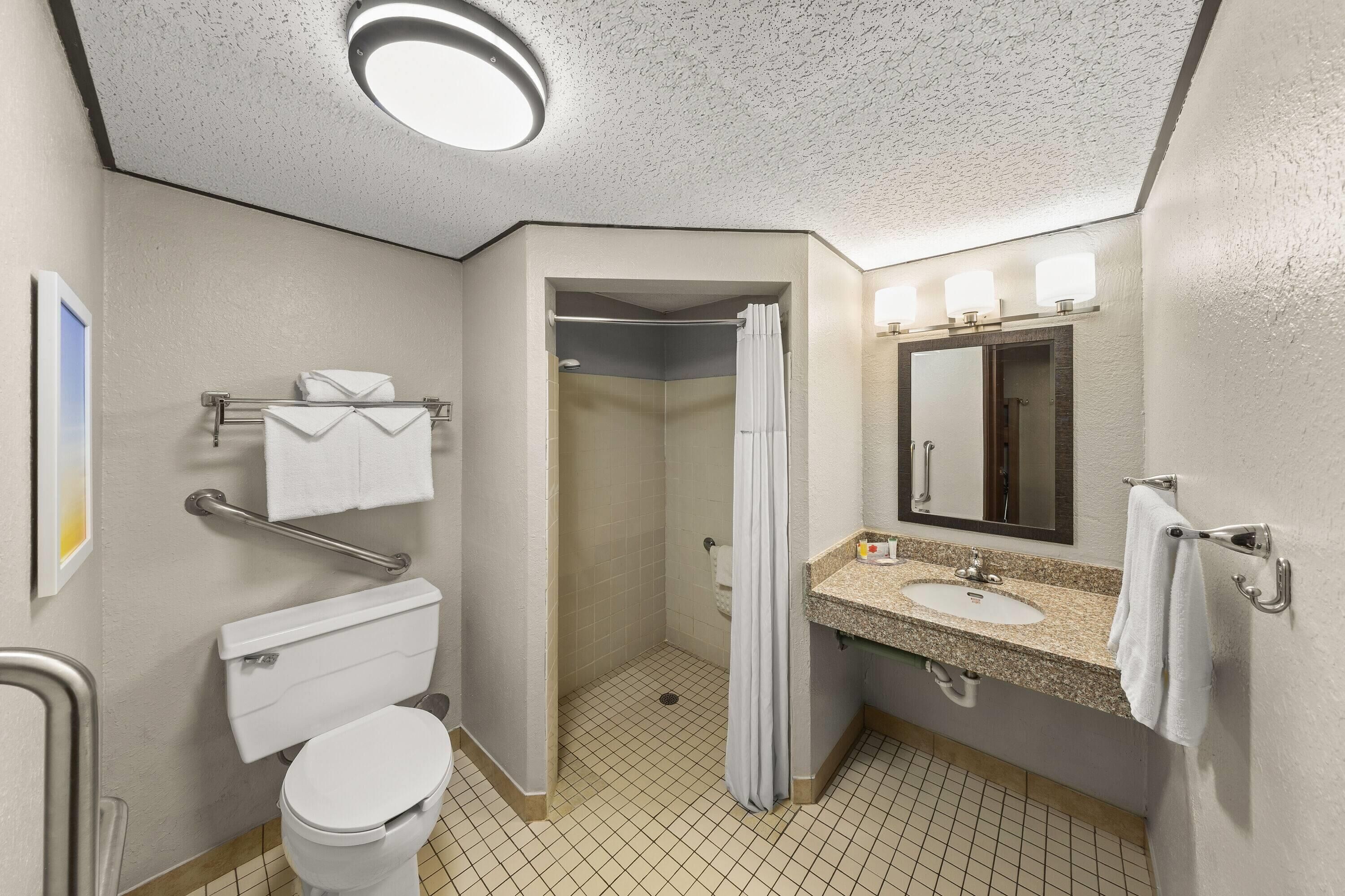 Free toiletries, hair dryer, towels