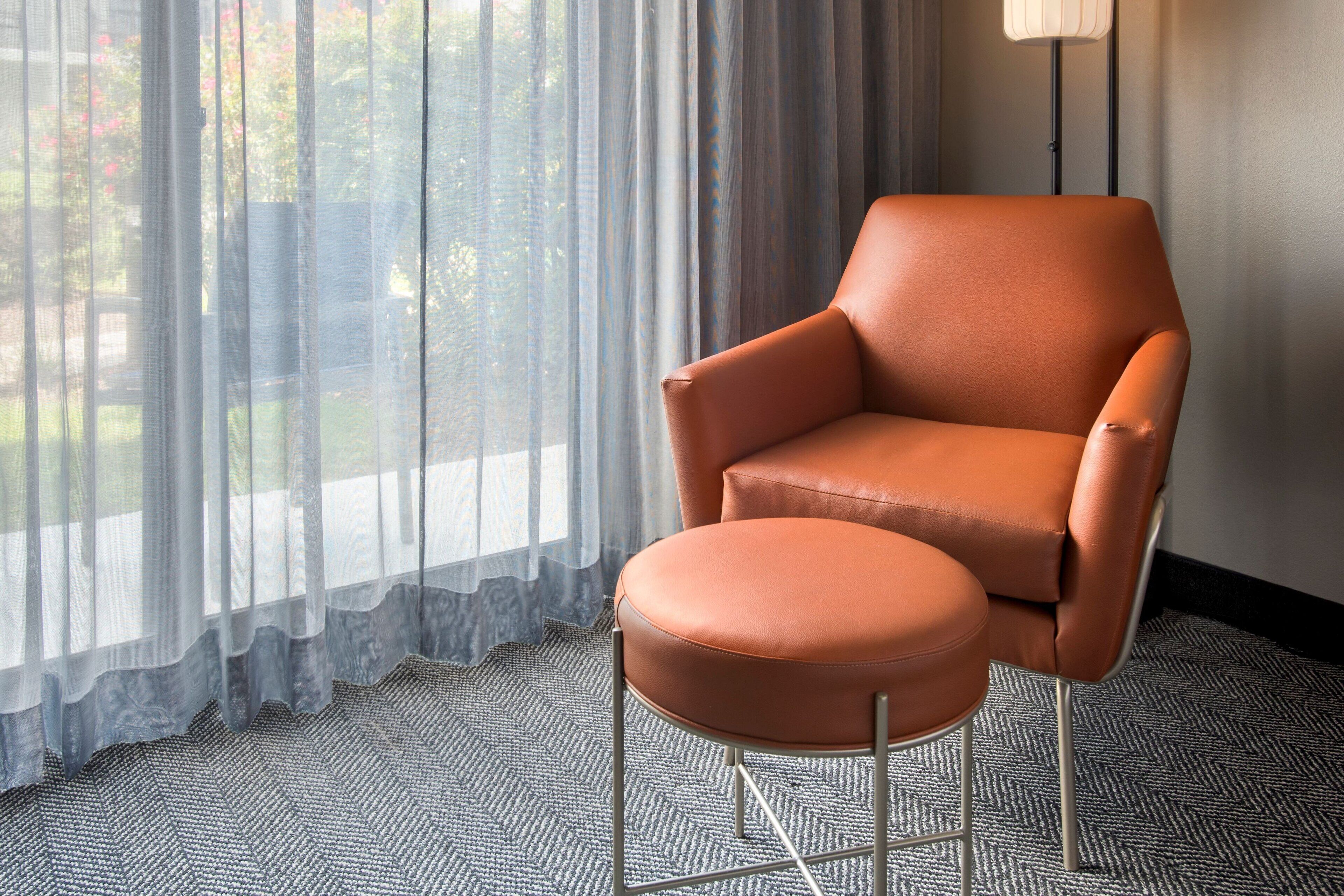 premium bedding, pillow-top beds, desk, laptop workspace