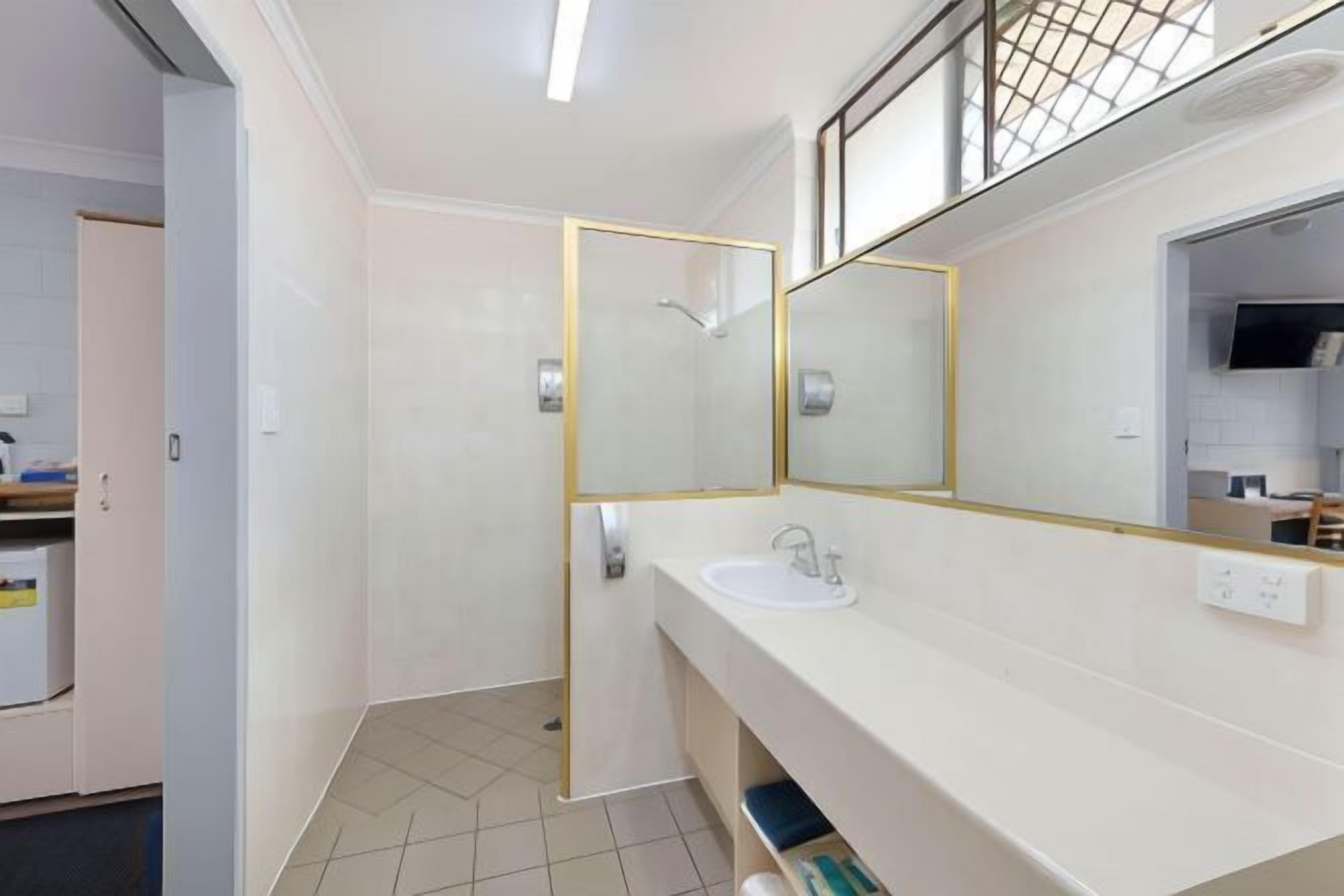 Bathroom | Shower, free toiletries, hair dryer, towels