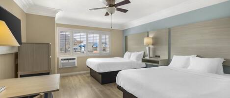 Standard Room, 2 Queen Beds, Non Smoking, Refrigerator | Premium bedding, in-room safe, desk, laptop workspace