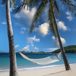 Private beach, white sand, beach cabanas, sun-loungers