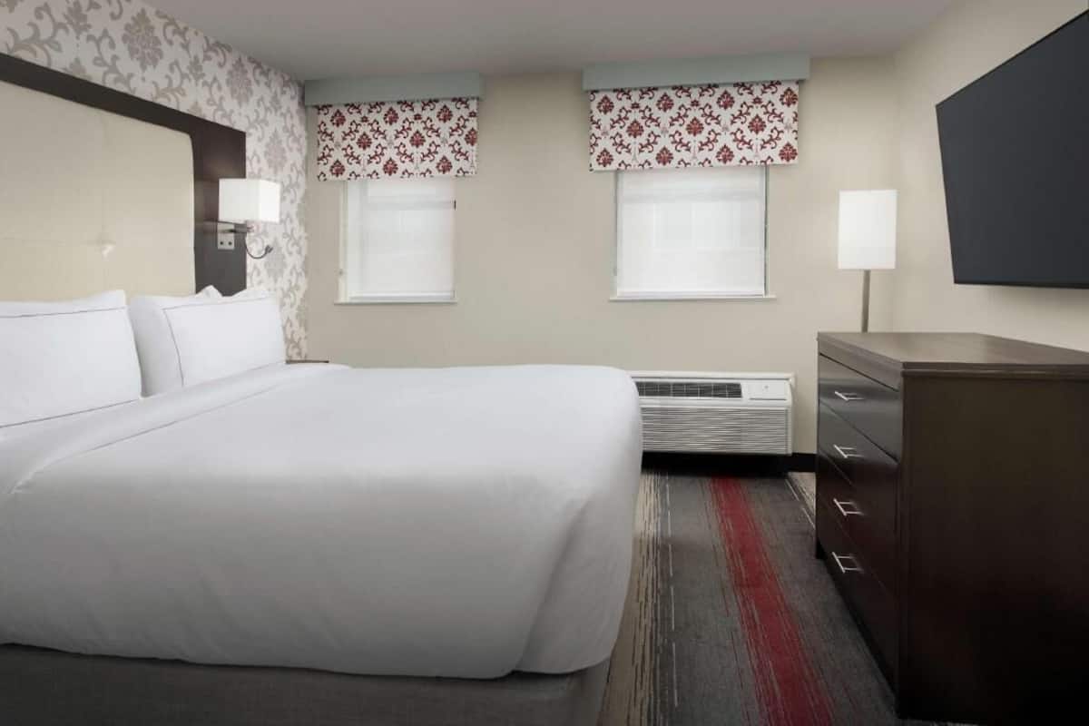 Hypo-allergenic bedding, desk, iron/ironing board