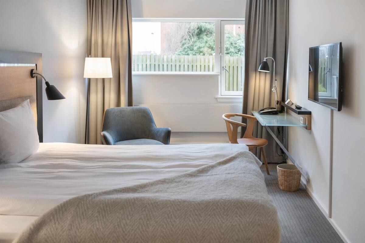 Standard room with  twin beds | Hypo-allergenic bedding available, desk, laptop workspace