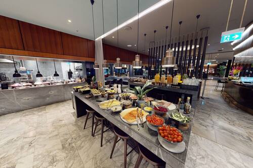 Daily buffet breakfast for a fee