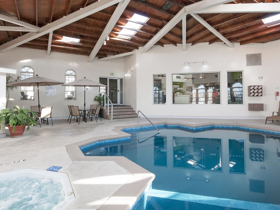Indoor pool, outdoor pool