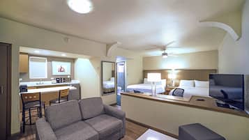 In-room safe, desk, iron/ironing board, free cribs/infant beds