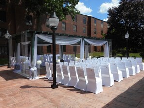 Outdoor wedding area