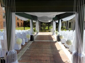 Outdoor wedding area