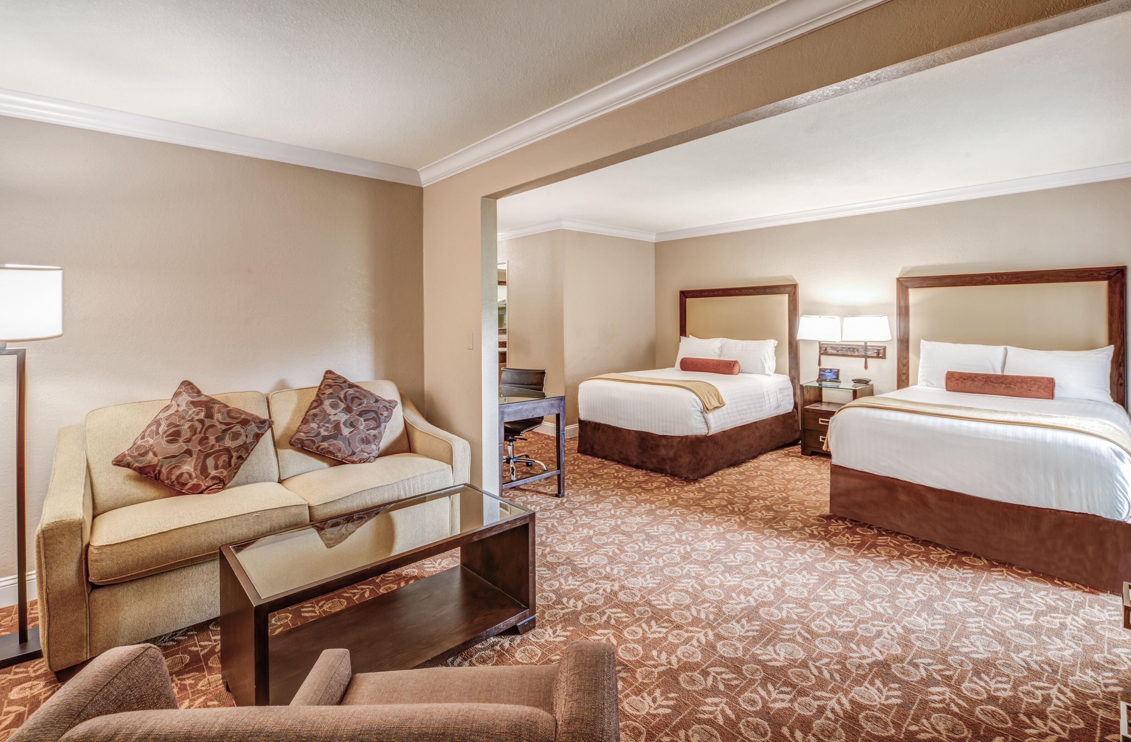 basic room, multiple beds | living area | 32-inch flat-screen tv with cable channels, tv