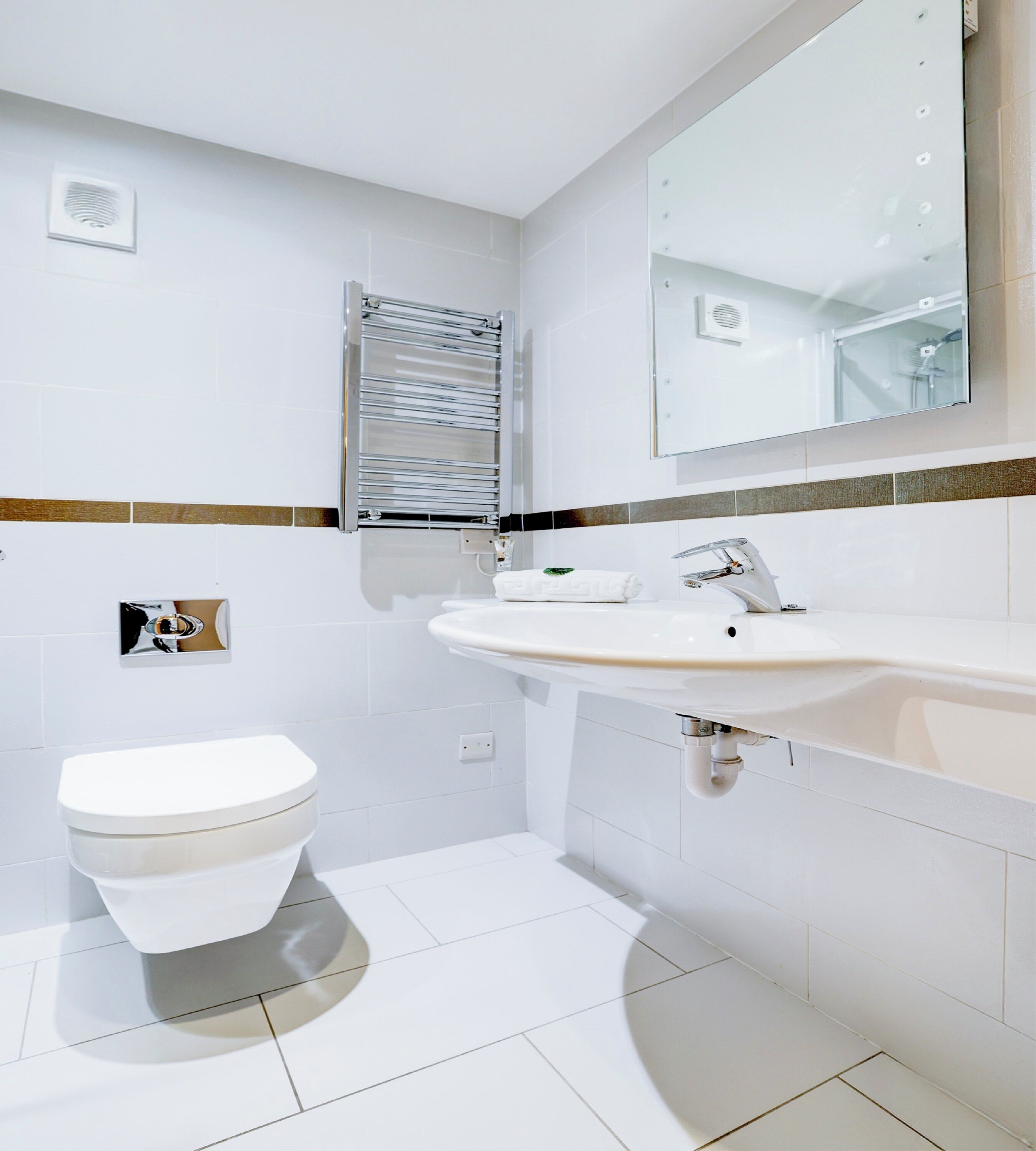 deluxe room, 2 single beds | bathroom | shower, free toiletries, towels, toilet paper