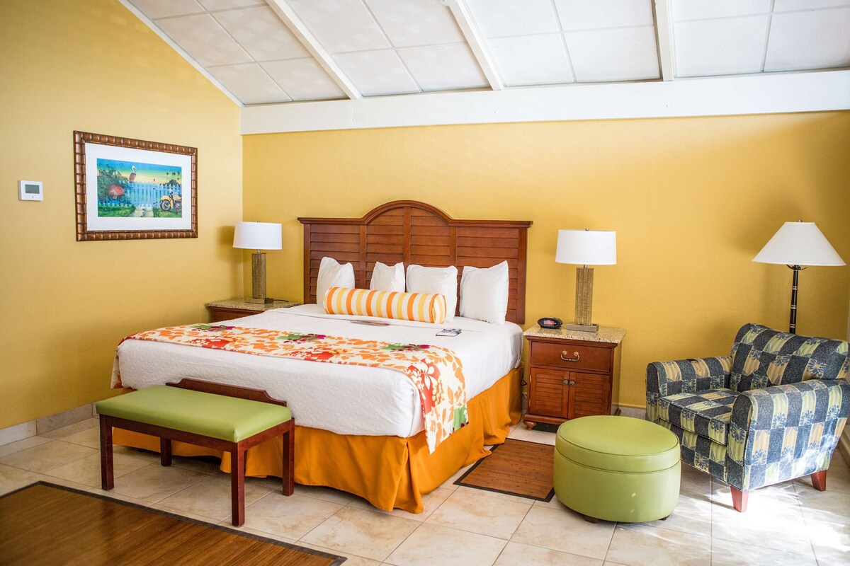 Pillow-top beds, minibar, in-room safe, desk
