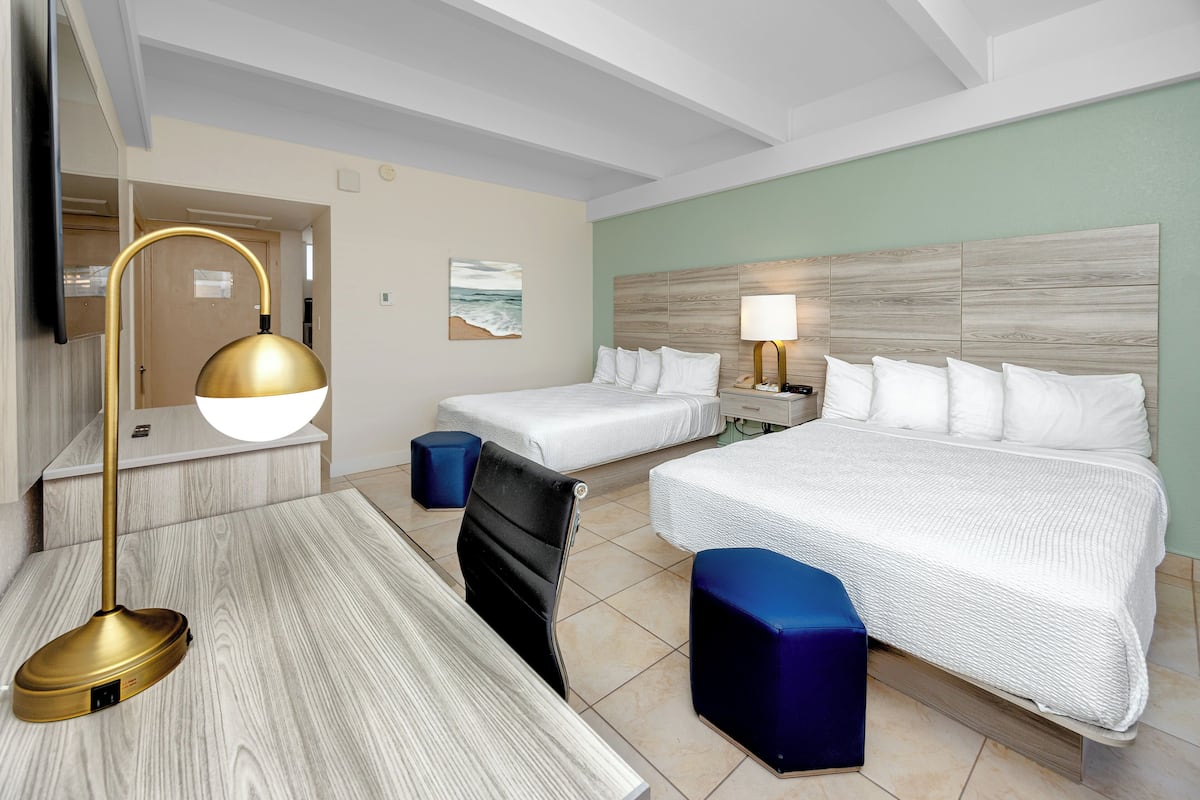 Pillow-top beds, minibar, in-room safe, desk