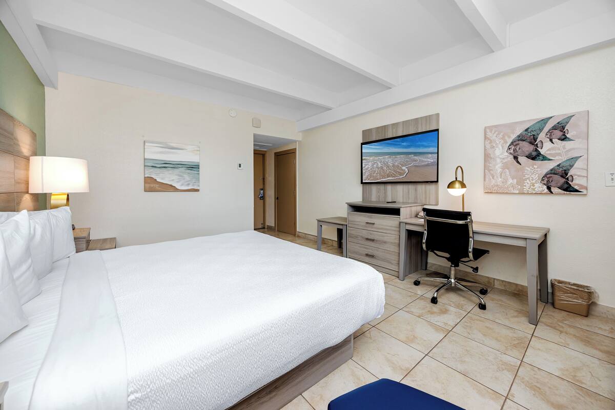 Pillow-top beds, minibar, in-room safe, desk