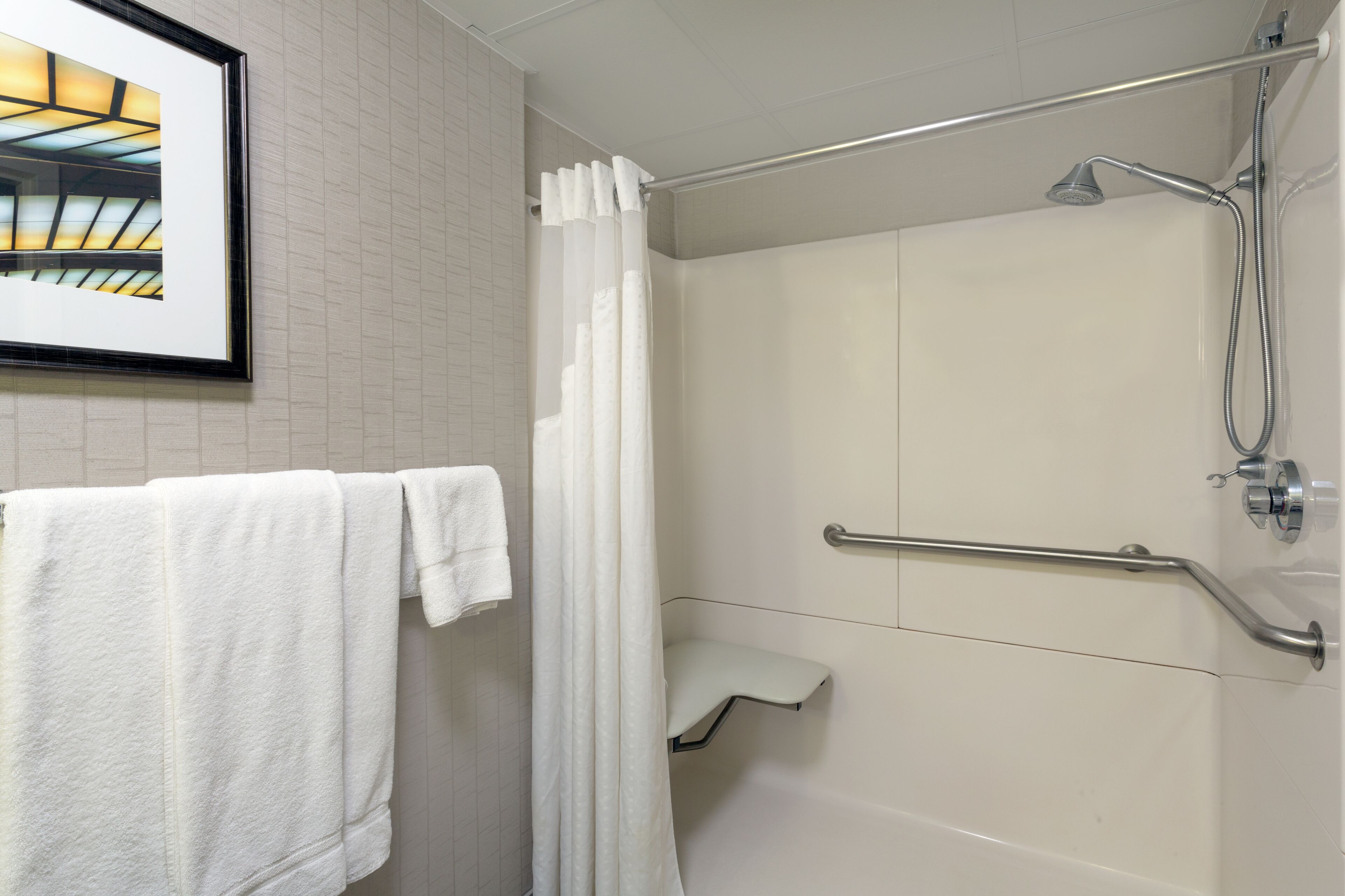 standard room, 2 queen beds | bathroom | combined shower/bathtub, free toiletries, hair dryer, towels