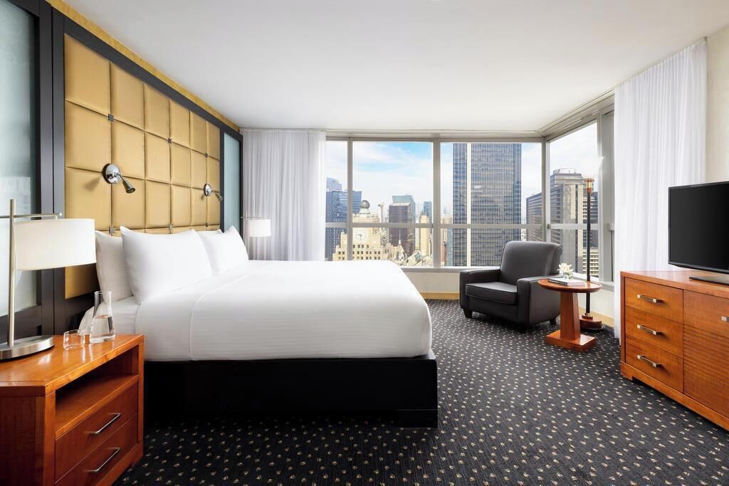 In-room safe, desk, laptop workspace, blackout curtains