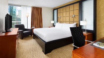 In-room safe, desk, laptop workspace, blackout drapes