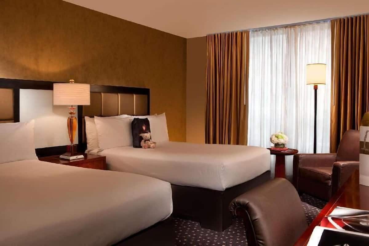 In-room safe, desk, laptop workspace, blackout curtains
