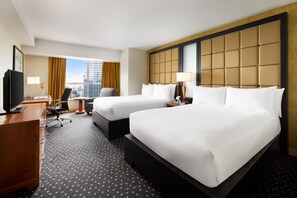 In-room safe, desk, laptop workspace, blackout curtains