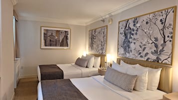 Two Queen Beds Room | Premium bedding, in-room safe, desk, laptop workspace