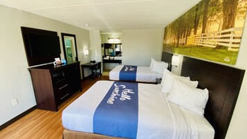 客房, 2 张双人床, 吸烟房 | 办公桌、笔记本电脑工作区、遮光窗帘、熨斗/熨衣板