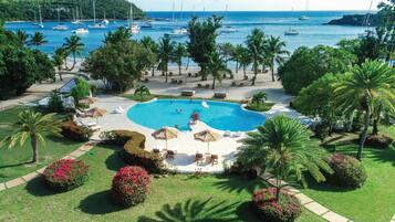 Hillside Pool Suite | Pool | Outdoor pool, pool umbrellas, sun loungers