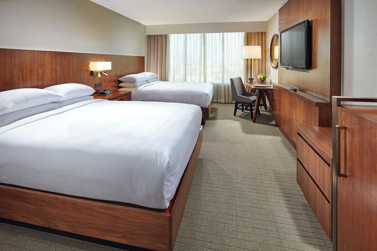 Premium bedding, down comforters, pillowtop beds, in-room safe