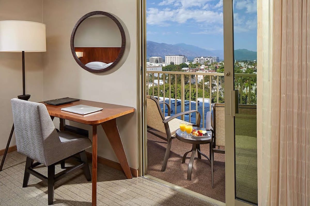 Premium bedding, down comforters, pillowtop beds, in-room safe
