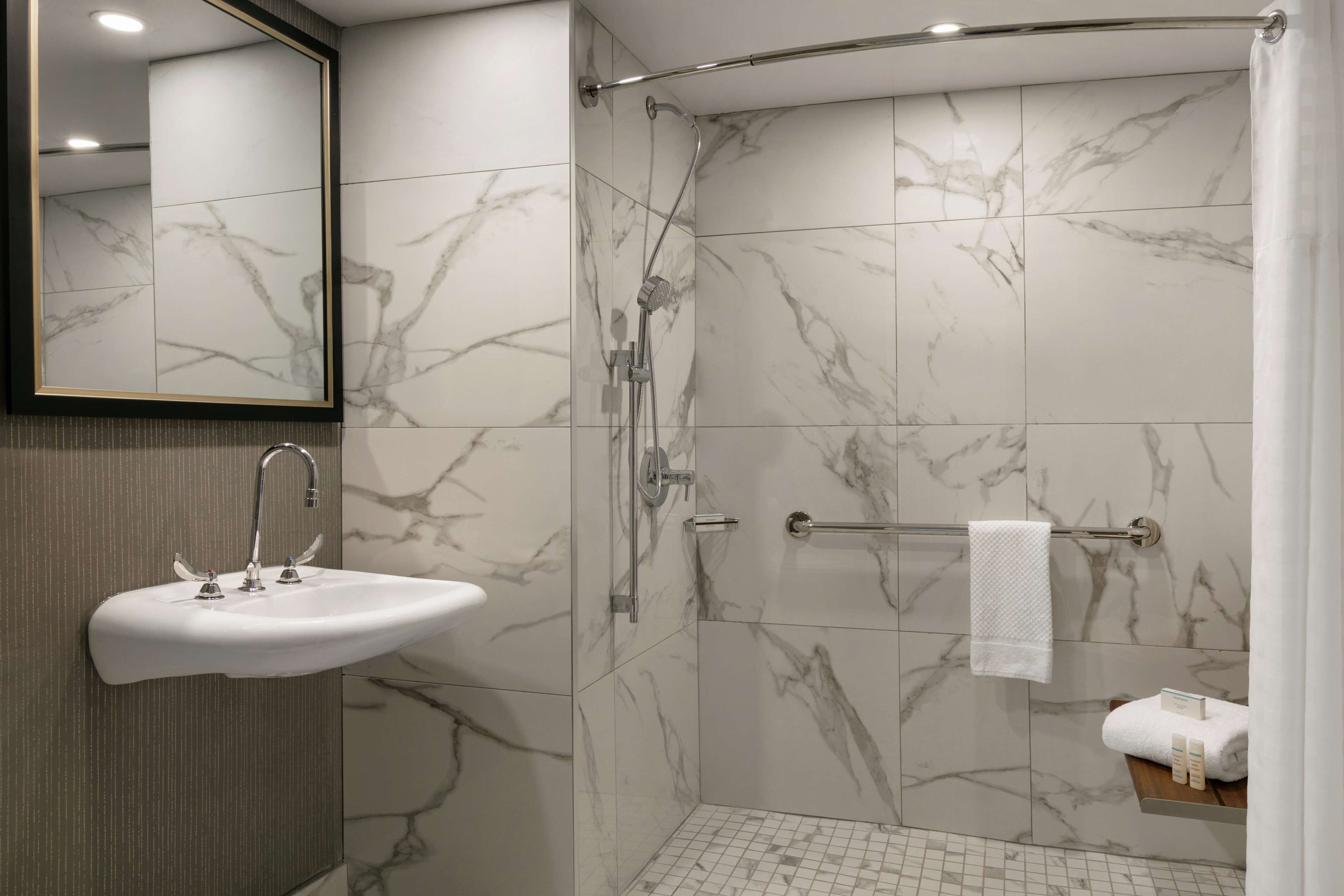 suite, 1 queen bed, accessible (roll-in shower) | 1 bedroom, premium bedding, pillow-top beds, in-room safe