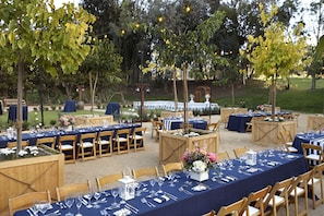 Outdoor wedding area
