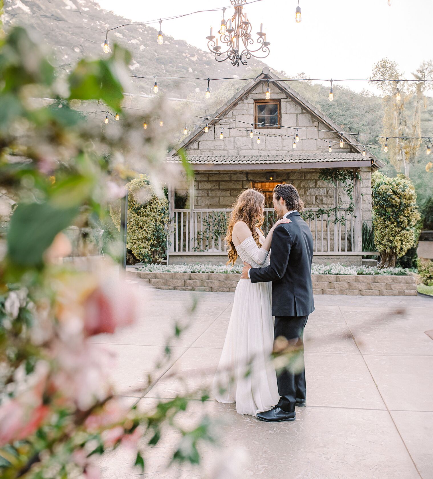 Outdoor wedding area