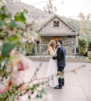 Outdoor wedding area