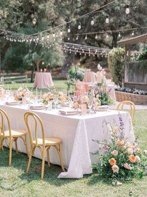 Outdoor wedding area