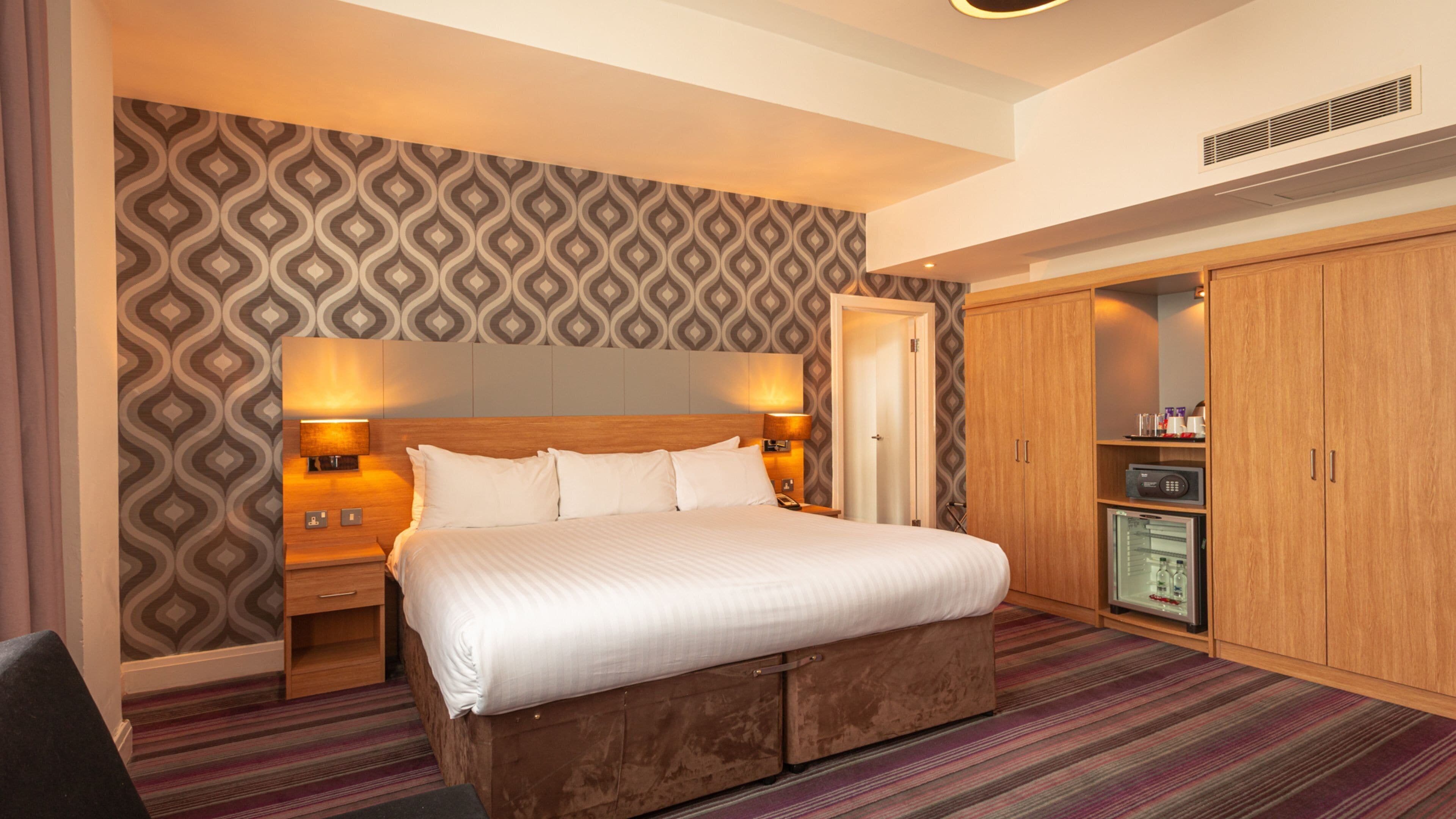 in-room safe, desk, laptop workspace, iron/ironing board