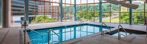 Indoor pool, pool loungers