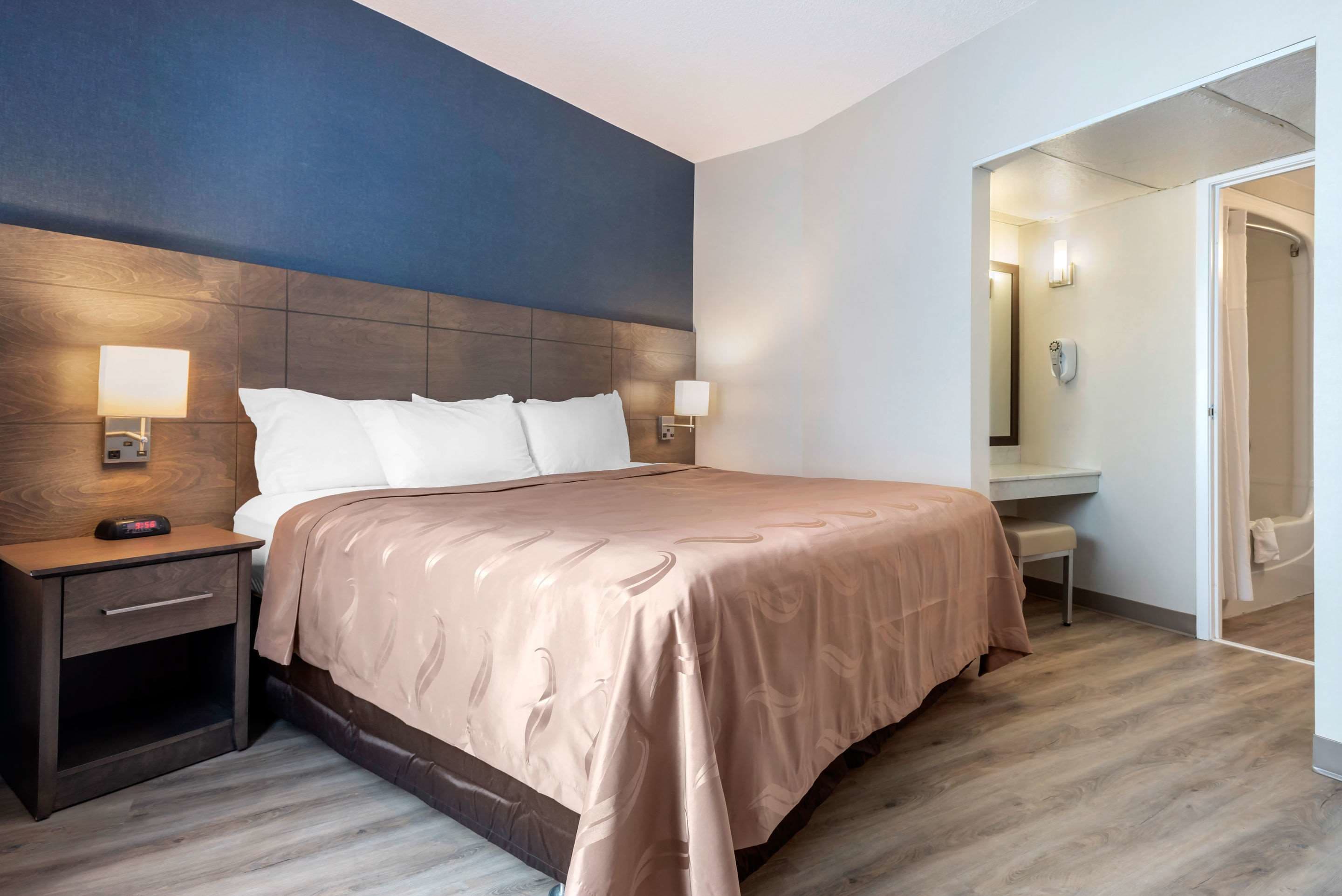 suite, 1 king bed with sofa bed, non smoking | premium bedding, desk, laptop workspace, iron/ironing board