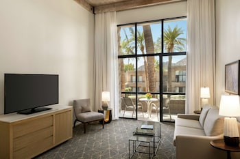 Two Sleeper Sofa Beds, Non-Smoking | Living area | 55-inch flat-screen TV with cable channels, TV, pay movies at DoubleTree Resort by Hilton Paradise Valley - Scottsdale