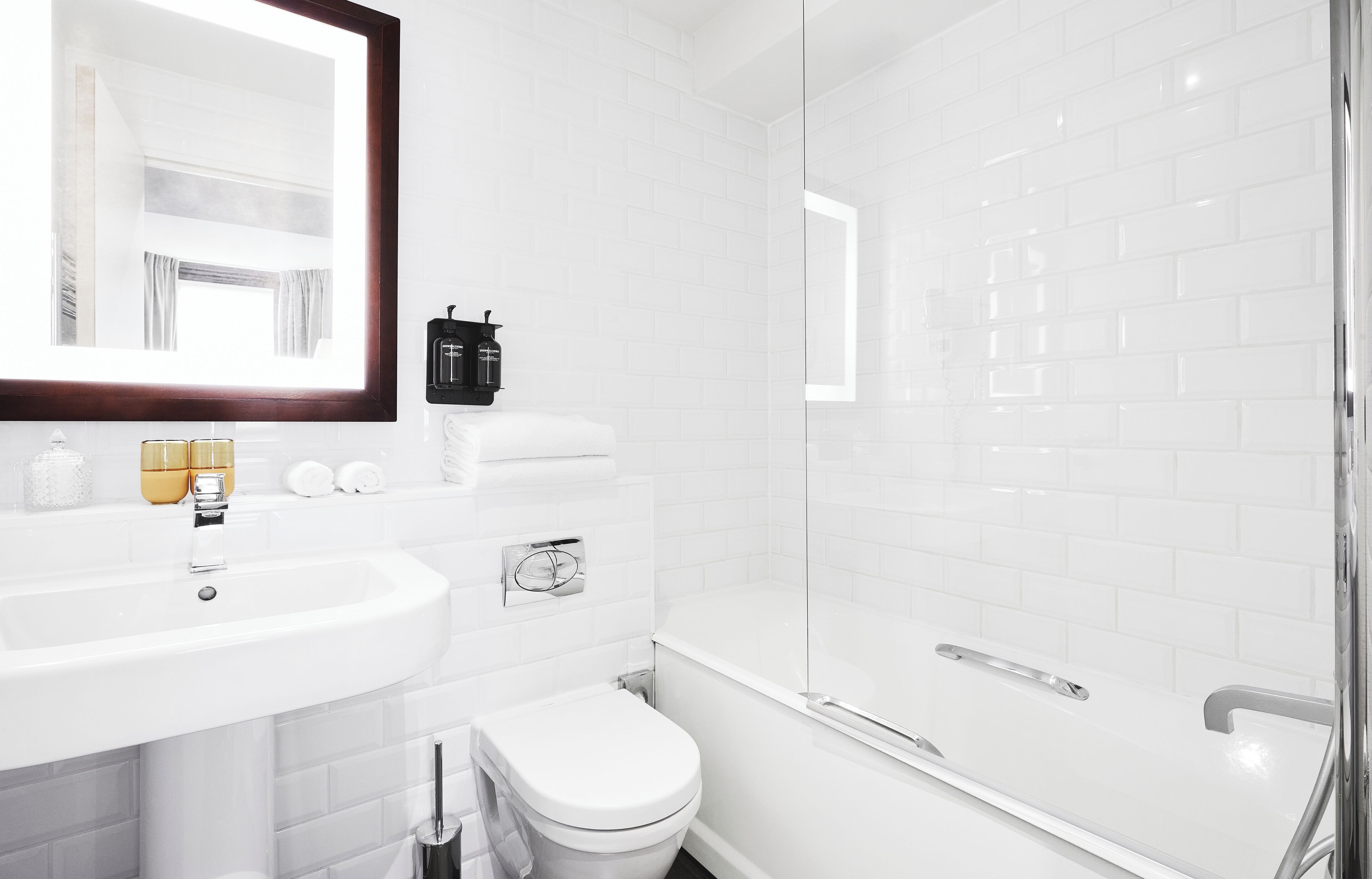 free toiletries, hair dryer, towels, soap