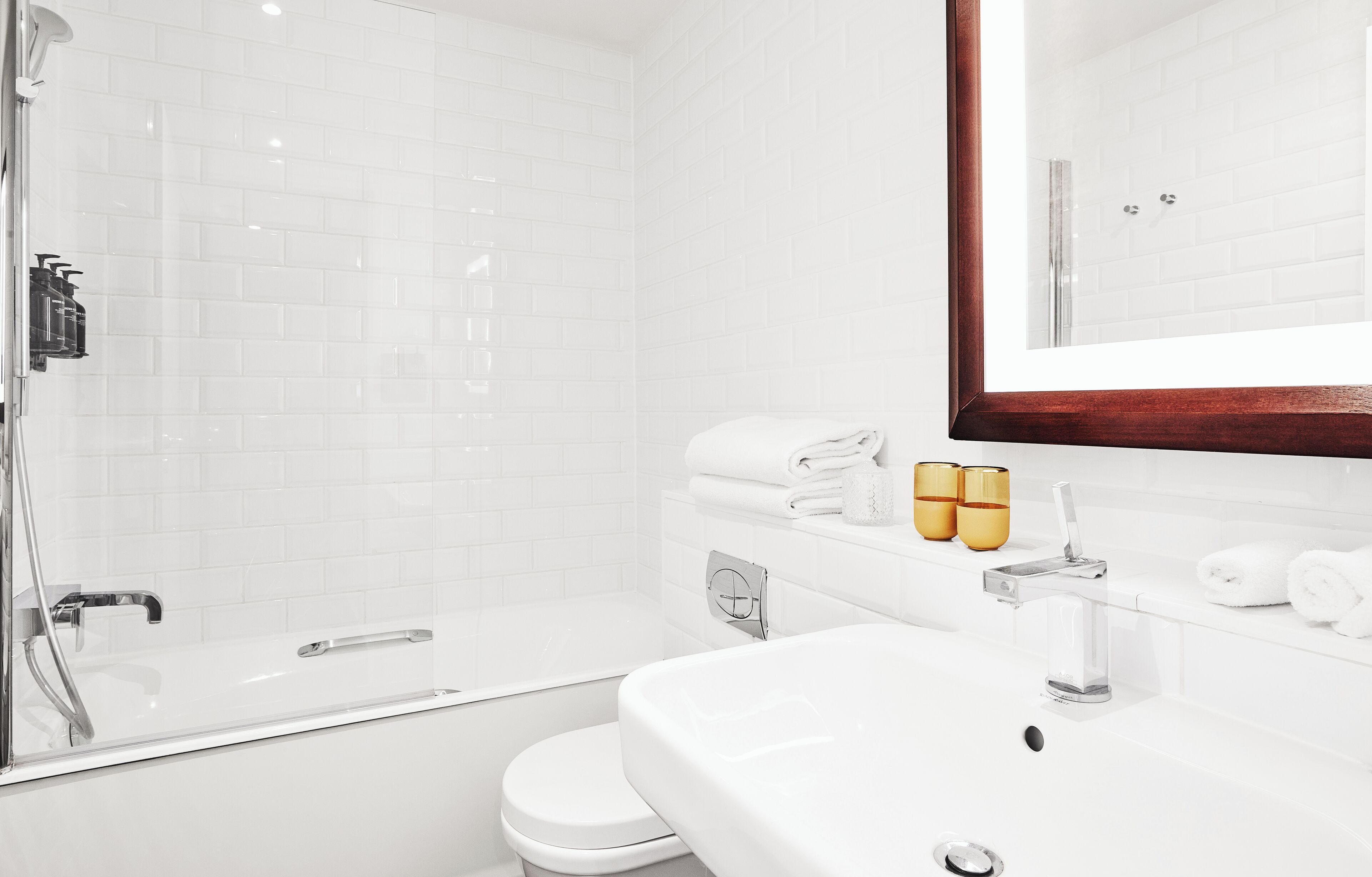 free toiletries, hair dryer, towels, soap