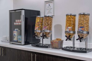 Free daily self-serve breakfast