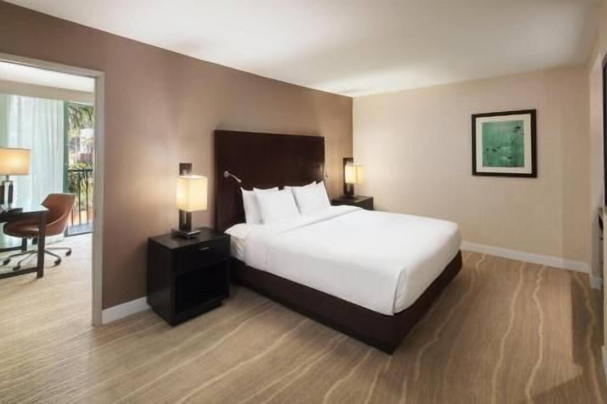 In-room safe, desk, laptop workspace, blackout curtains