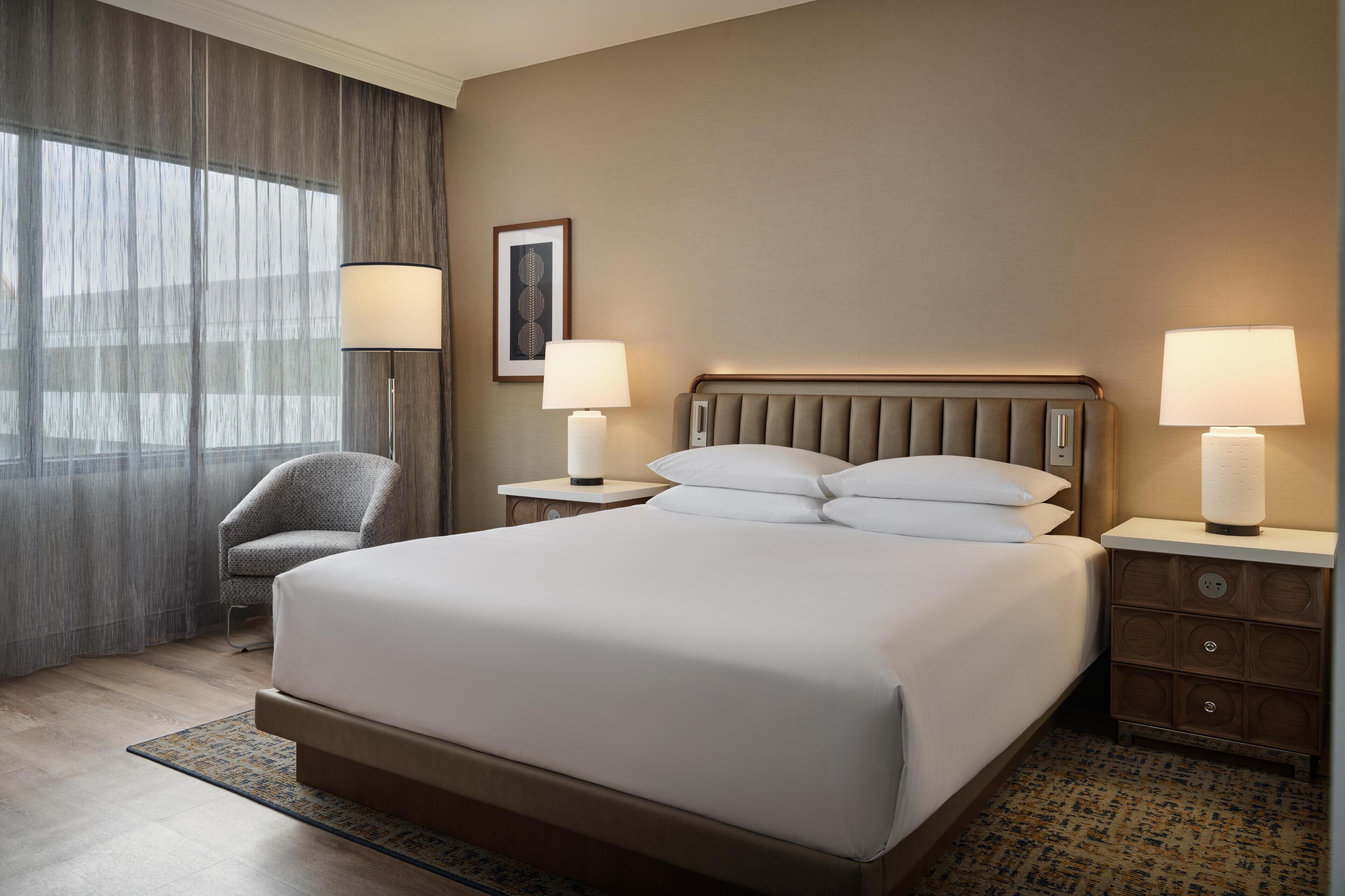 In-room safe, desk, laptop workspace, blackout drapes