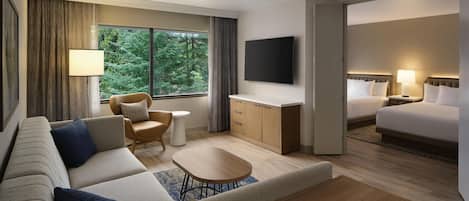 Suite (2 Queen Beds) | In-room safe, desk, laptop workspace, blackout drapes