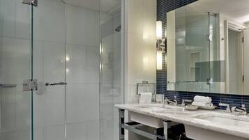Classic 1970's 2-Bedroom Apartment Suite | Bathroom | Designer toiletries, hair dryer, bathrobes, towels